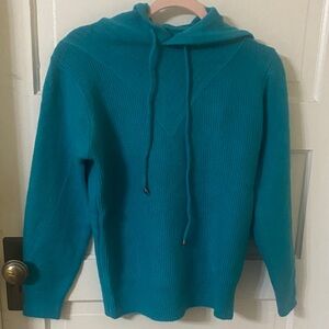 Christina Vibrant Blue Cashmere Hoodie Sweater